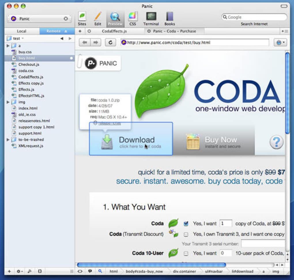 Coda for mac download